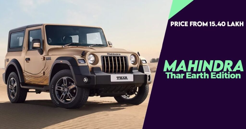Mahindra Thar Earth Edition Price In India